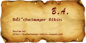 Büchelmayer Albin névjegykártya